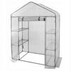 Garden Greenhouse with Shelves White 140 x 73 x 200 CM