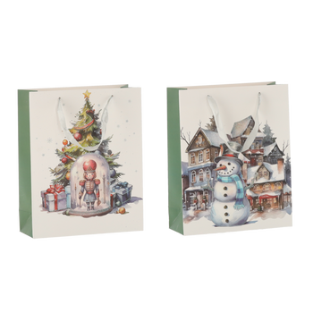 DARČEKOVÁ TAŠKA BOŽÍHO NAROZENIA "FROZEN CHRISTMAS" 30 x 42 x 12 CM balenie=12ks*0689