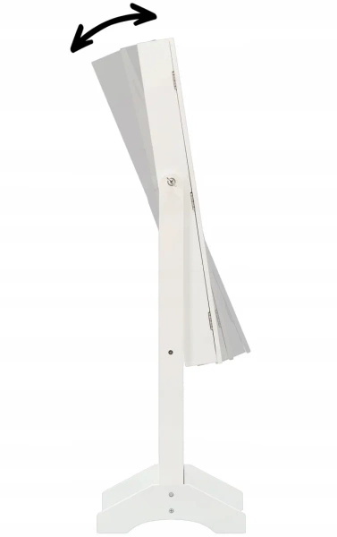 JEWELRY CABINET WITH MIRROR WHITE 34 X 35.5 X 120 CM