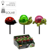 SOLAR LAMP FUNNY TURTLE / SNAIL / LADYBIRD WARM WHITE disp=12pcs