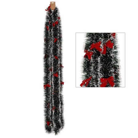 CHRISTMAS TREE CHAIN 6M WITH BOWS GREEN