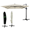 GARDEN UMBRELLA "ROMA" 3 X 3 M BEIGE WITH COVER