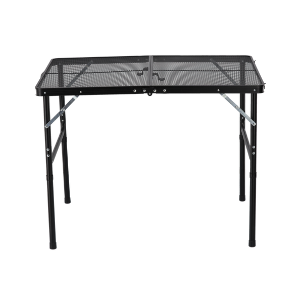 SKLADACÍ TURISTICKÝ STOL ČIERNY 90 x 60 x 40/70 CM *8425