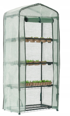 Garden Greenhouse with Four Shelves 69 X 49 X H160cm