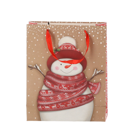 CHRISTMAS GIFT BAG CHRISTMAS FIGURES 26 x 32 x 10 CM