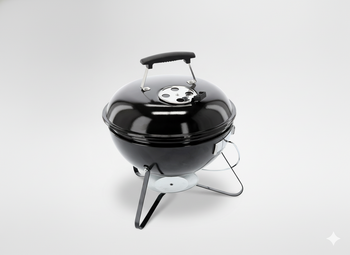 GRILL WĘGLOWY KULISTY NA NÓŻKACH Z POKRYWĄ 37 x 28/44 CM