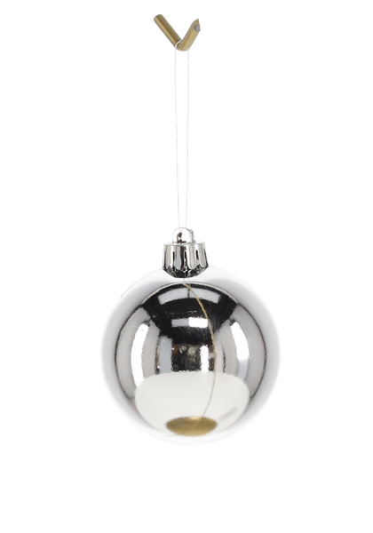 SET OF 24 BAUBLES 6 CM RED/GOLD/SILVER