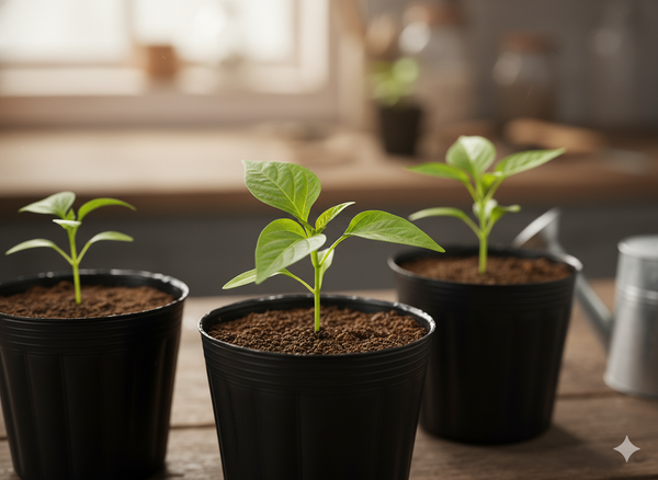 SET OF 100 POTS FOR PLANTING 7,5 X 6,7 CM 