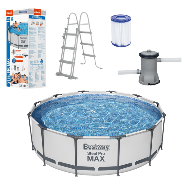 RÁMOVÝ BAZÉN 366 cm x 100 cm ( BAZÉN, FILTRAČNÍ ČERPADLO, ŽEBŘÍK ) *3174 *2435