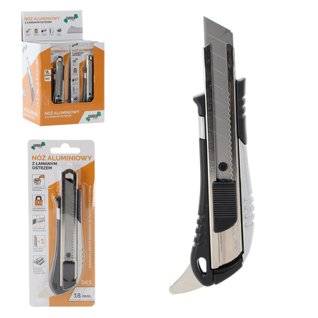 CUȚIT CU BLADE FALSI ALUMINIU 18 MM disp=12buc *1630