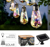 Ghirlandă solară de grădină lungime 2 + 3,8 m Felisi 20 LED opal alb rece *3569