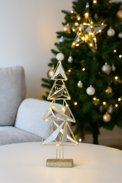 CHRISTMAS DECORATION - LED CHRISTMAS TREE 52 CM GEOMETRIC