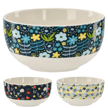PORCELAIN BOWL 550 ML "FLOWERS" PACK=6PCS
