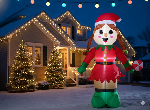 elf fetiță umflabil LED 150 cm *8754