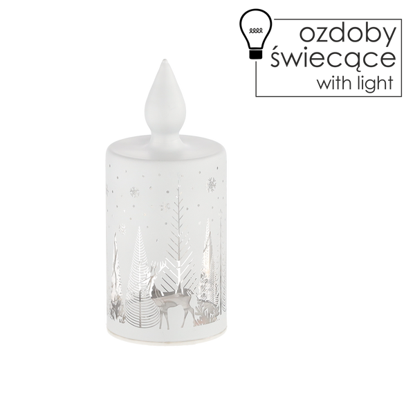 LAMPION LED - CANDLE ALB 7,5 x 17 CM *1815