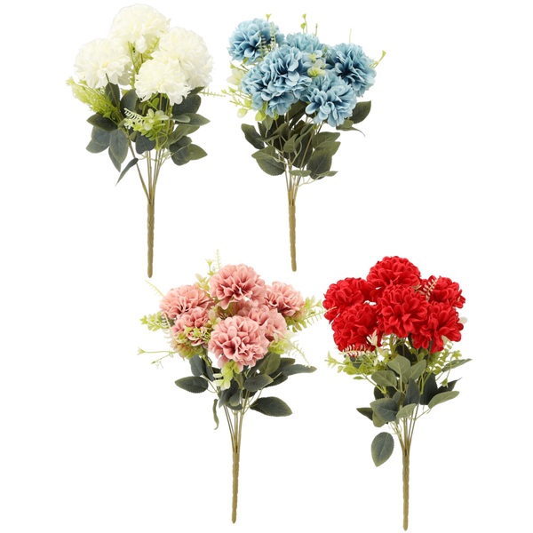 ARTIFICIAL FLOWER - 7 FLOWERS 42 CM MIX COLORS