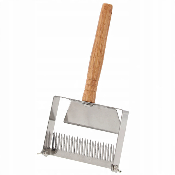 STAINLESS STEEL HONEY UNCAPPING KNIFE WITH WOODEN HANDLE 25 x 13 CM opak=10pcs