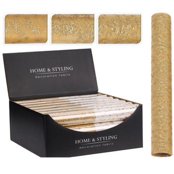 DECORATIVE FABRIC ROLL 500 x 30 CM GOLD *9878