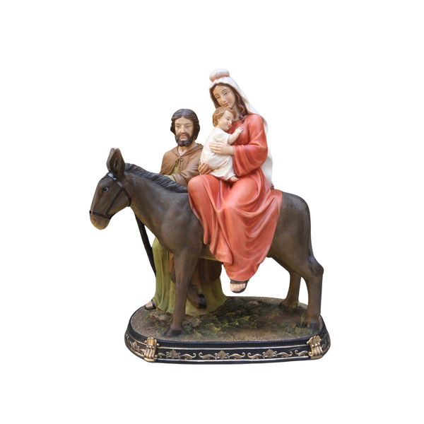 HOLY FAMILY WITH DONKEY 46 x 24 x 59