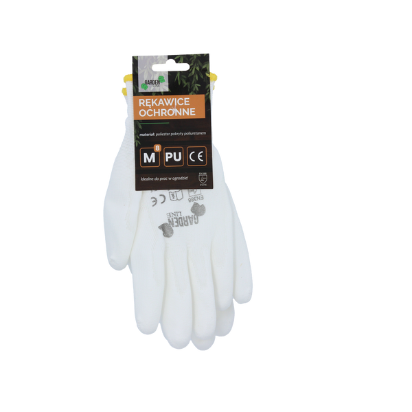 GARDEN GLOVES „8”, polyester with polyurethane