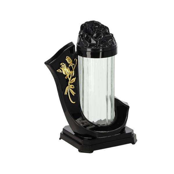 LANTERN 26CM ZGM FUNDĂ ROSE NEGRU ARGINTIU/INTOARCERE=6BUC*7920