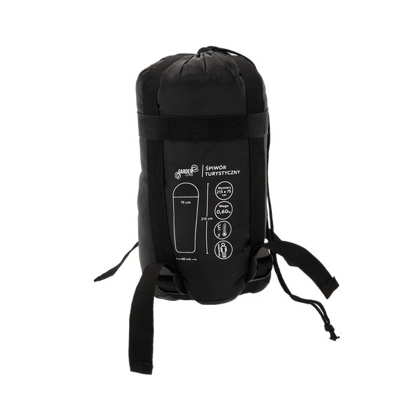 ŚPIWÓR TURYSTYCZNY 215 x 75 CM CZARNY