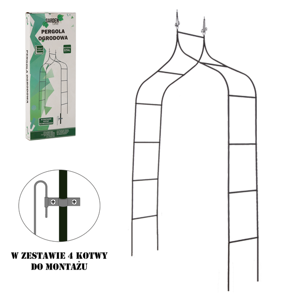 ZÁHRADNÍ PERGOLA 150 x 37 x 240 CM (+ UKOTVENÍ) - PALETA