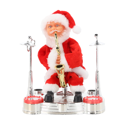 SANTA CLAUS WITH SAX - PLAYING 20 CM
