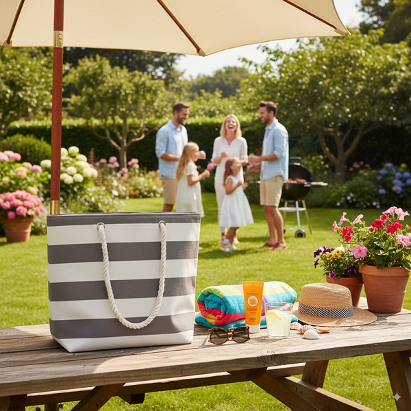 BEACH BAG STRIPES MIX COLORS