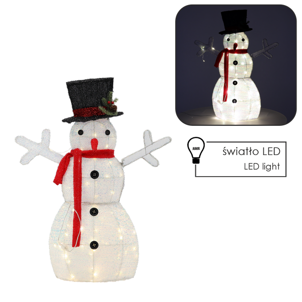 ORNAMENT DE CRĂCIUN - ZĂPADNIC LED 72 CM ALB *6277