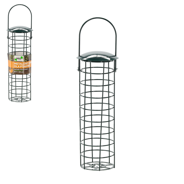METAL BIRD FEEDER FOR FAT BALLS 7 X 24 CM