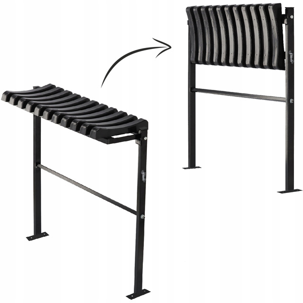 FOLDABLE BENCH L 68 CM BLACK