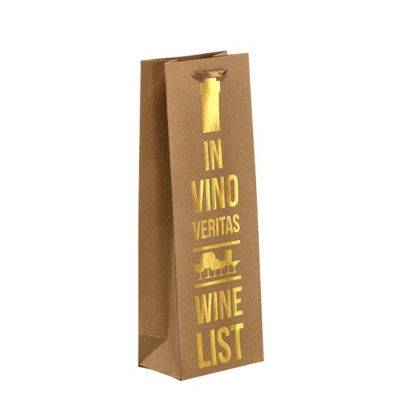 TOREBKA OKAZYJNA NA WINO BRĄZOWA 36 x 12,5 x 8,5 cm opak=48szt *5502