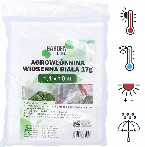 AGROTEXTIL 1.1 x 10 M JARNÍ BÍLÝ 17g *2050