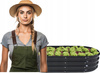 Vegetable-flower bed 180 X 90 X 30 CM oval anthracite