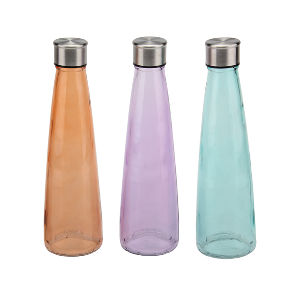 BOTTLE 750 ML WITH SCREW CAP MIX COLORS