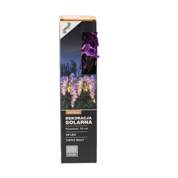LAMPĂ SOLARĂ H 70 CM WISTERIA 40 LED ALB CALD disp=12buc.