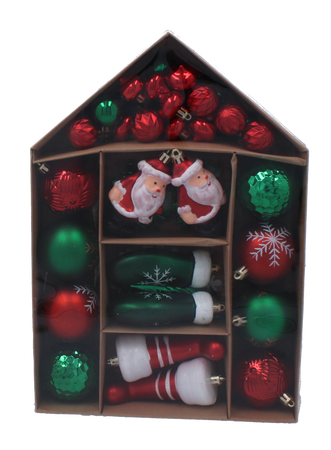 66 CHRISTMAS ORNAMENTS - MIX