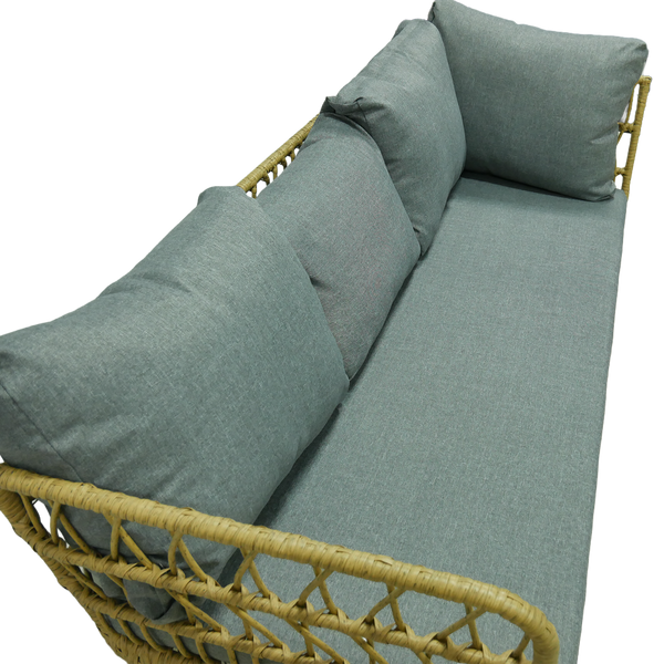 SET DE MOBILIER PENTRU GRĂDINĂ (CANAPEA PE COLT, MASĂ) - MARO, PERNE - GRI *3354