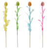 DECORAȚIUNE DE PAȘTE PE UN BEȚIȘOR - OU CU PENE 45 CM MIX 4 CULORI ambalaj=12buc *9502