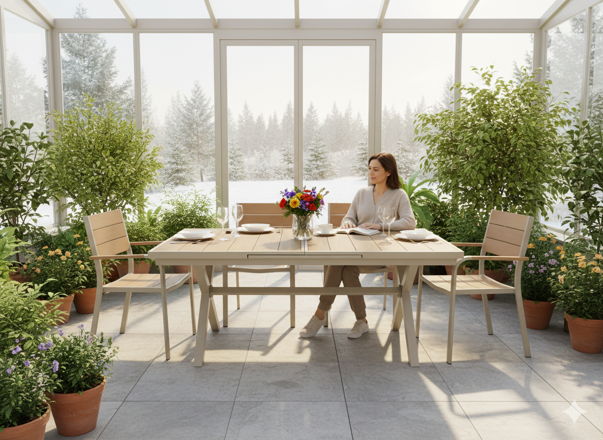 STÓŁ OGRODOWY ALUMINIOWY BEŻOWY 180/240 x 90 x 76 CM ROZKŁADANY pol_pl_STOL-OGRODOWY-ALUMINIOWY-BEZOWY-180-240-x-90-x-76-CM-ROZKLADANY-9136_5