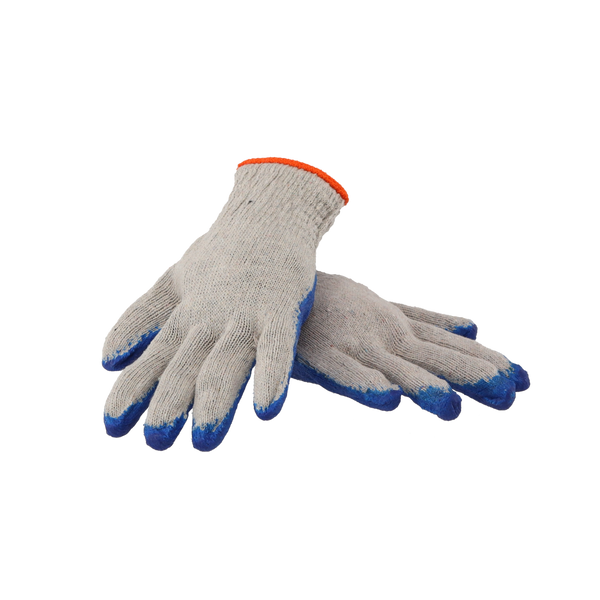 SET DE 10 PERECHI DE MĂNUȘI DE PROTECȚIE "VAMPIRKI" TRICOTATE ROȘII/ALBASTRE ACOPERITE CU LATEX *7017