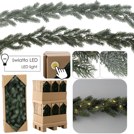 GIRLANDA Z SOSNY 180 CM LED MIX WZORÓW disp=21szt pal=42szt *2008