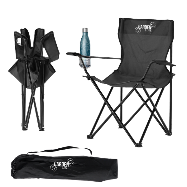 FOLDING CAMPING/FISHING CHAIR BLACK 50X50X80 CM