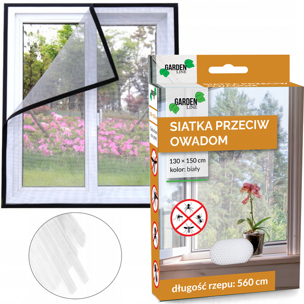 SIATKA PRZECIW OWADOM 130 x 150 CM BIAŁA *4493