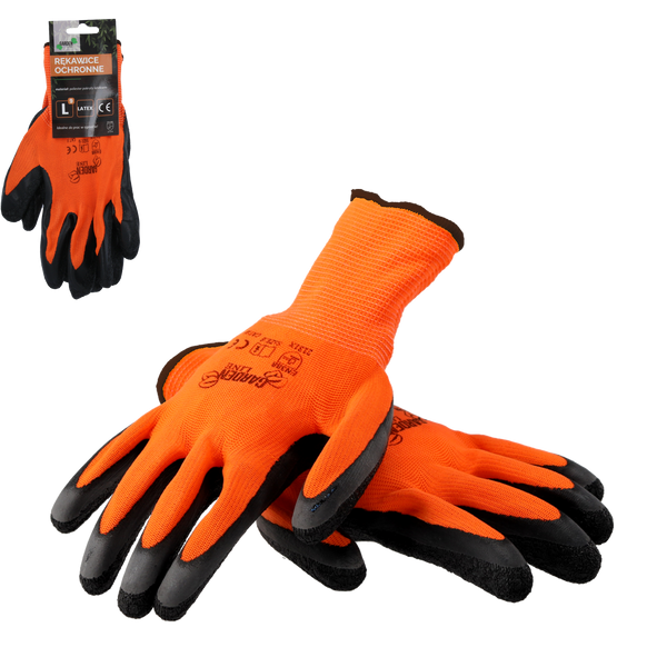 Mănuși de protecție "9" tricotate din poliester acoperite cu latex ambalaj=12 *1217