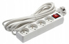 EXTENSION CORD POWER STRIP WITH SWITCH 4 SOCKETS 5 M WHITE