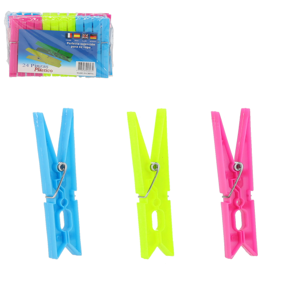PLASTIC CLOTHES PIN, 16.5*9.5*4CM, 24 / BAG