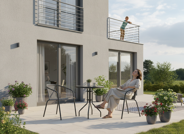 STOLIK OGRODOWY OKRĄGŁY 60 x 60 x 70 cm SZARY