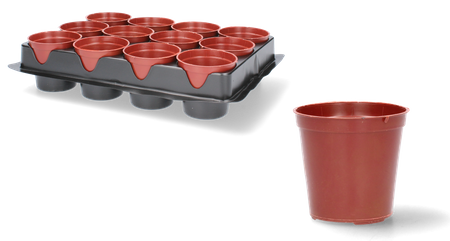 SET OF 12 POTS FOR SEEDLINGS FI 6 CM *3083